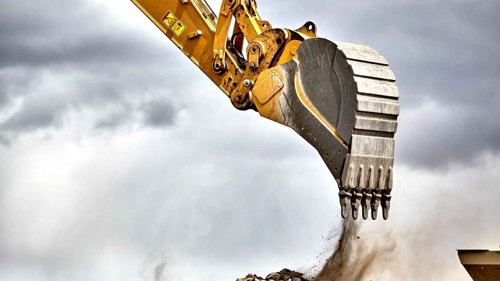 Close up of foundation excavation